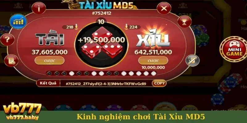 Kinh nghiệm chơi Tài Xỉu MD5