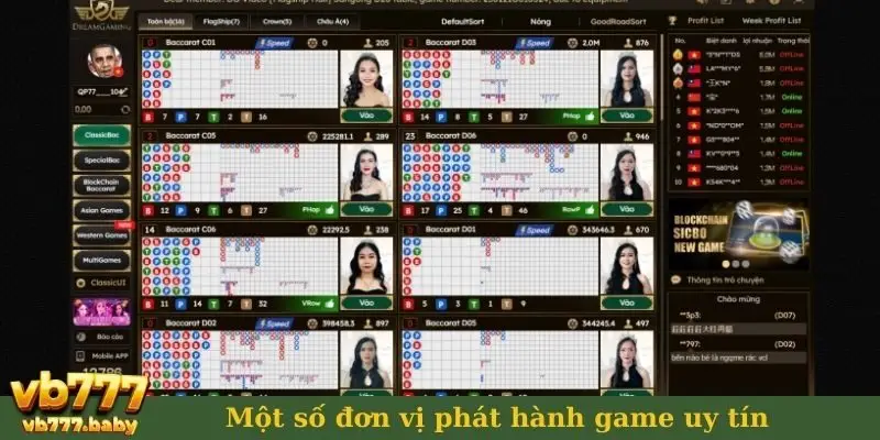 Một số đơn vị phát hành game uy tín