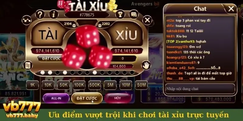 Ưu điểm vượt trội khi chơi tài xỉu trực tuyến