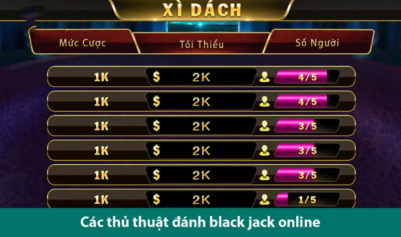 Hướng dẫn cách chơi và các thủ thuật chơi game bài Black jack cho người mới