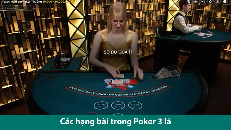 Tìm hiểu về trò chơi bài Poker 3 lá hấp dẫn dành cho người chơi mới